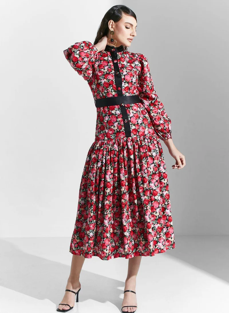 جولدن ابل Floral Printed Dress
