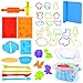 Toyze Playdough Tool Set for 38 Year Olds 30Piece Playdough Accessory Kit with Animal Molds Rolling Pin Storage Box STEM Educational Gift for Boys Girls Birthday Christmas Party Favor - Image 2