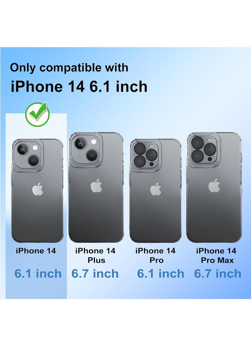 DUSALA [5 in 1 Designed for iPhone 14 Clear Case with Screen Protector[2 Pack] +Camera Lens Protector[2 Pack], Military Grade Drop Protection Transparent Cover 6.1 Inch - Image 2