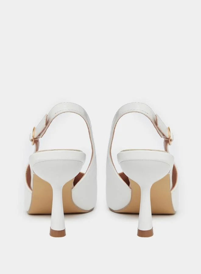 Styli Styli Studded Singback Kitten Heel Pumps