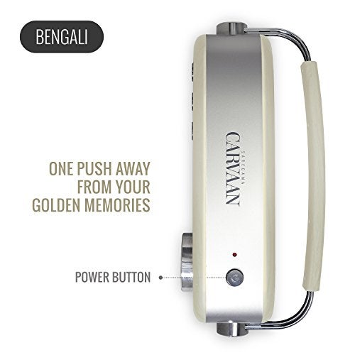 Carvaan Saregama Carvaan Bengali - Portable Music Player with 5000 Preloaded Songs, FM/BT/AUX (Porcelain White) - Image 4