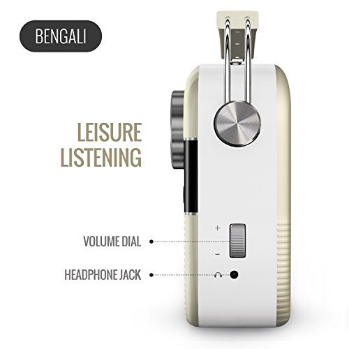 Carvaan Saregama Carvaan Bengali - Portable Music Player with 5000 Preloaded Songs, FM/BT/AUX (Porcelain White) - Image 5