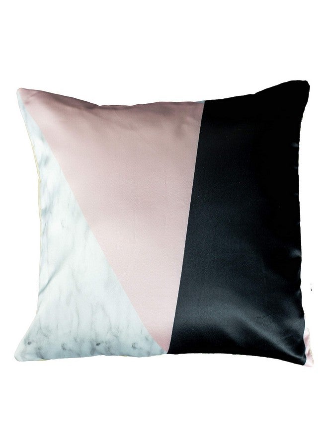 Vendola Vendola Multicolor Microfiber Satin 250TC Cushion Pillow Covers, Multicolor, Set of 5 (24X24 Inches, Salmon Pink)  - Image 3