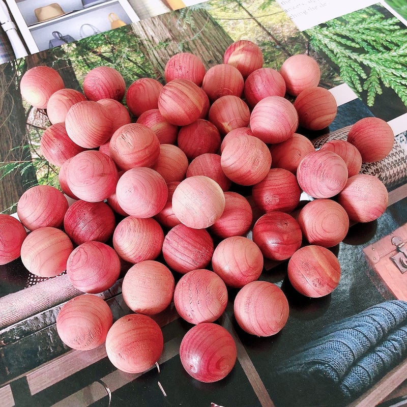 Cedar Space مساحة من خشب الأرز، مكعبات من خشب الأرز لتخزين الخزانة، مكعبات من خشب الأرز الأحمر العطري بنسبة 100%، ألواح من خشب الأرز (عبوة من 60 قطعة) - Image 2