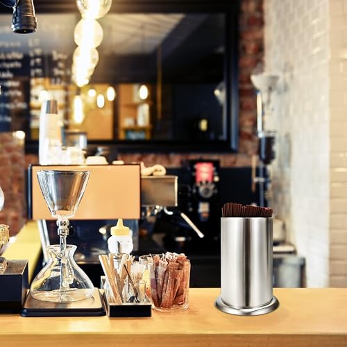 MyLifeUNIT Straw Holder for Counter, Stainless Steel Coffee Stirrers Holder 6.7" x 4.9" - Image 3