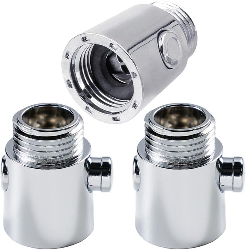 Eyech 3Pcs Shower Head Shut Off Valve Water Flow Control Valve Universal Size Push Button Type Shower Valve for Shower Arm and Hose or Bidet Sprayer - Image 1