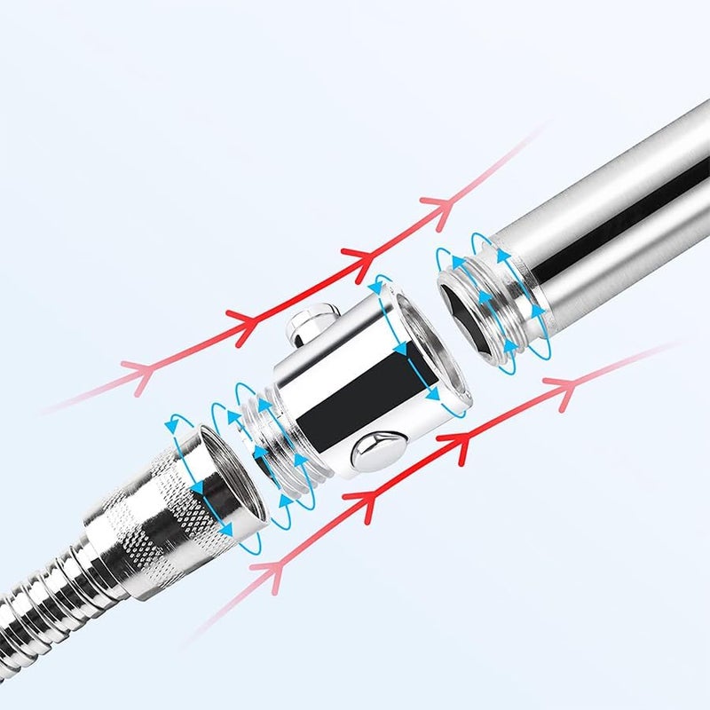 Eyech 3Pcs Shower Head Shut Off Valve Water Flow Control Valve Universal Size Push Button Type Shower Valve for Shower Arm and Hose or Bidet Sprayer - Image 3