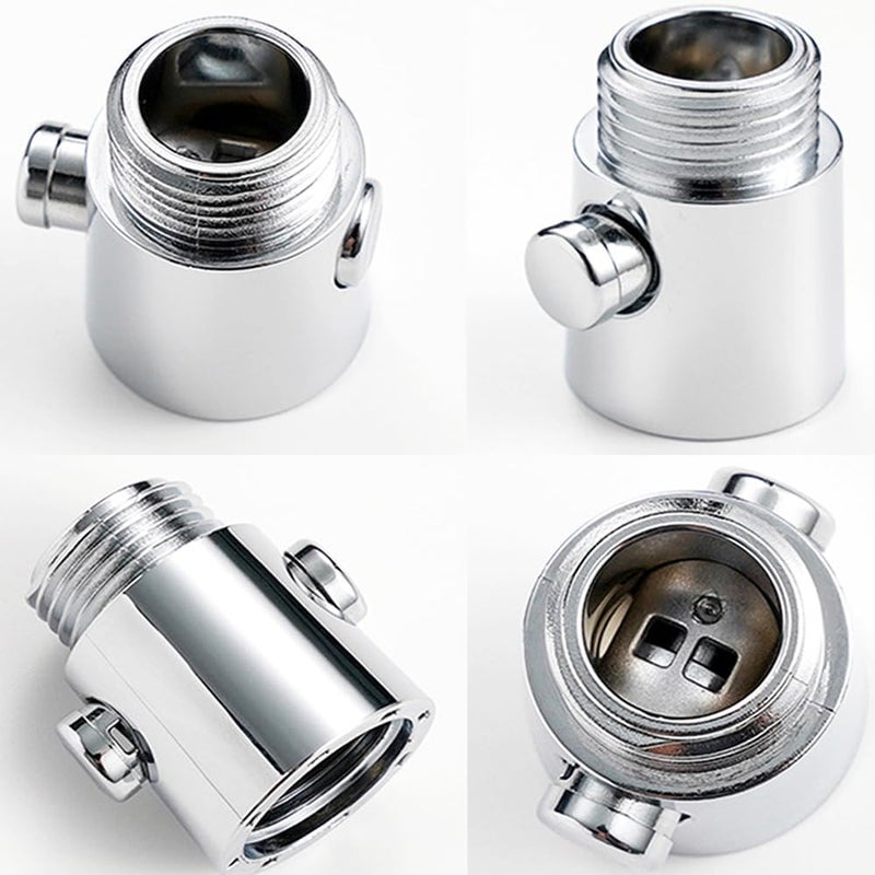 Eyech 3Pcs Shower Head Shut Off Valve Water Flow Control Valve Universal Size Push Button Type Shower Valve for Shower Arm and Hose or Bidet Sprayer - Image 4