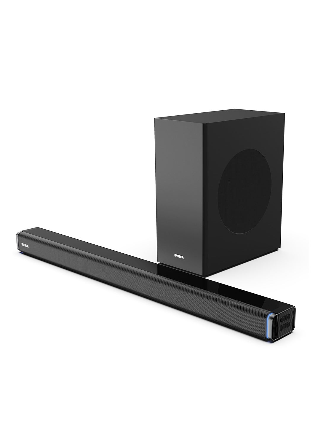 Faster Faster Theater Pro T3000 RGB Soundbar Speaker- 2.1CH Wired Subwoofer and Wireless Soundbar Portable Speaker- 160W Audio Output Power Home Theater 5.0 Bluetooth Speaker TV-ARC, PC, USB, BT, AUX, OPT 