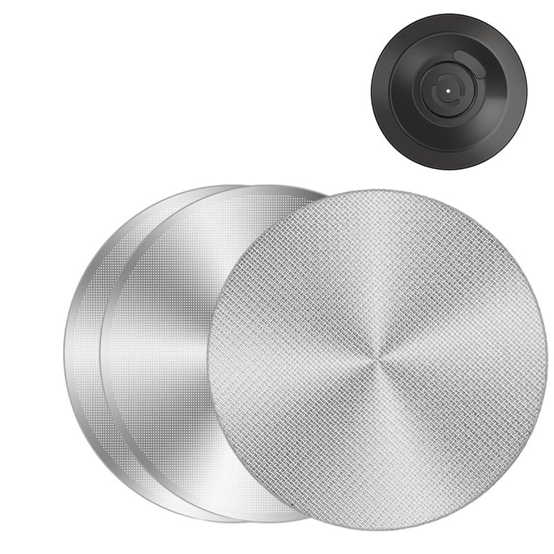 YLAOSIOA 3 Pack 53.3mm Espresso Puck Screen Set â€“ 1.7mm Thick 150Î¼m & 0.2mm Ultra-Thin with Cleaning Blind Disk, Compatible with 54mm Espresso Portafilters (Breville Bambino, Breville Barista), Signature Set - Image 1