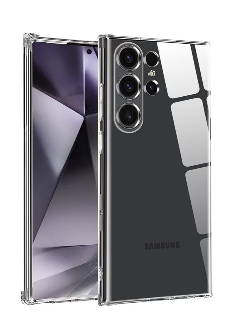 X-level Samsung Galaxy S24 Ultra Bumper Case Cover,Shockproof Camera Len Protection Anti-scratch Comfortable Touch Feel Lightweight Transparent Back Cover Mobile Phone Shell Accessories Protector Clear  - Image 1