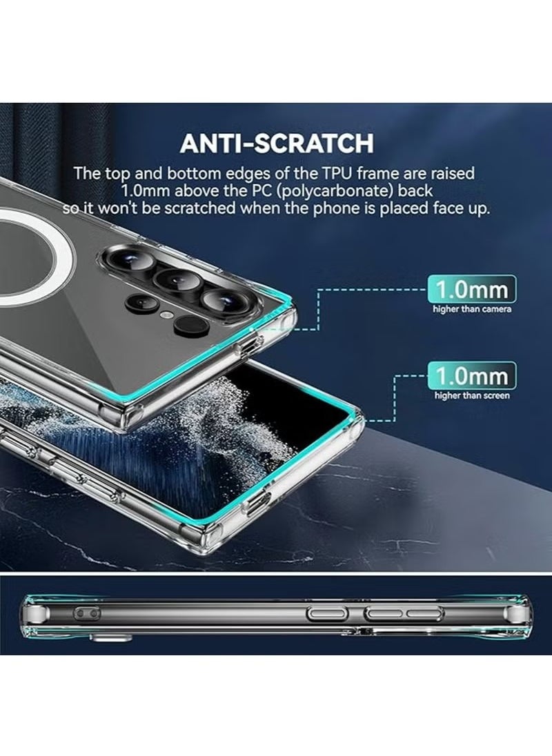 X-level Samsung Galaxy S24 Ultra Bumper Case Cover,Shockproof Camera Len Protection Anti-scratch Comfortable Touch Feel Lightweight Transparent Back Cover Mobile Phone Shell Accessories Protector Clear  - Image 4