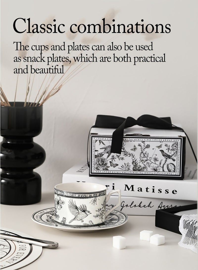 بيروي مجموعة فاخرة من أكواب القهوة السيراميك مع أطباق متطابقة - تصميم أنيق مستوحى من الطراز الكلاسيكي للمنازل والمكاتب والمقاهي والفنادق - Image 2