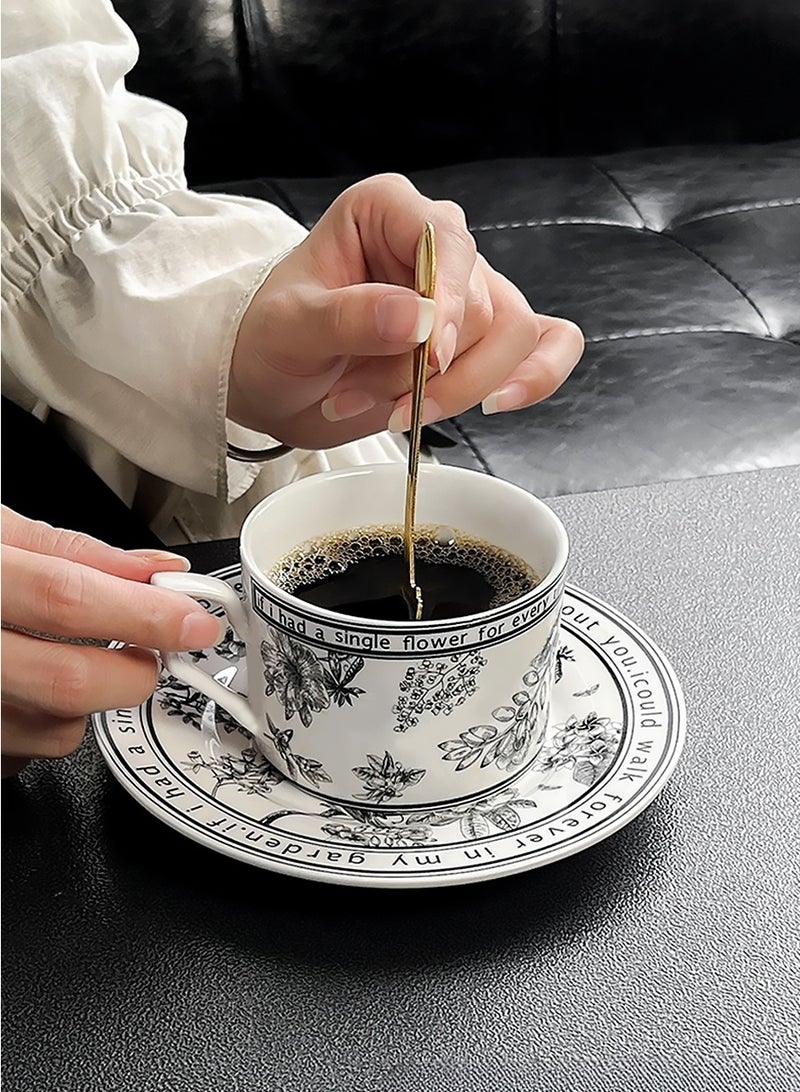 بيروي مجموعة فاخرة من أكواب القهوة السيراميك مع أطباق متطابقة - تصميم أنيق مستوحى من الطراز الكلاسيكي للمنازل والمكاتب والمقاهي والفنادق - Image 1