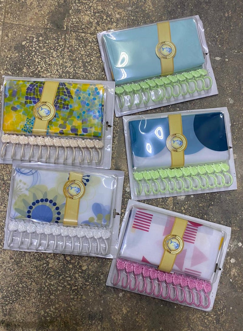 ستارة الدش مانعة للماء متضمنة حلقات للحمام - 180 * 180 سم - Image 4