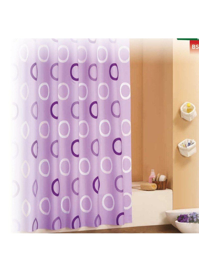 ستارة الدش مانعة للماء متضمنة حلقات للحمام - 180 * 180 سم - Image 2