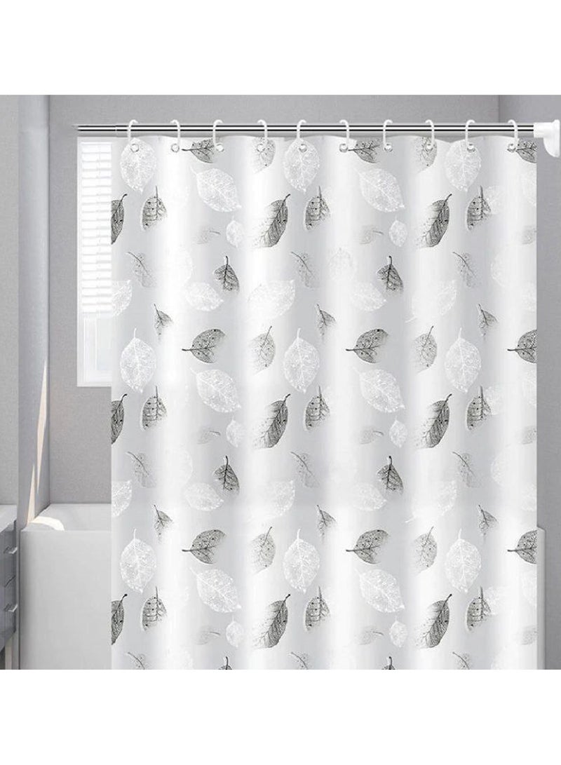 ستارة الدش مانعة للماء متضمنة حلقات للحمام - 180 * 180 سم - Image 1