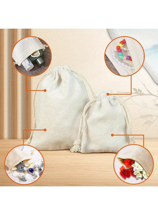 21 Pcs Reusable Drawstring Fabric Bags 17x23cm Gift Storage Pouch For Jewelry Cosmetics - Image 5