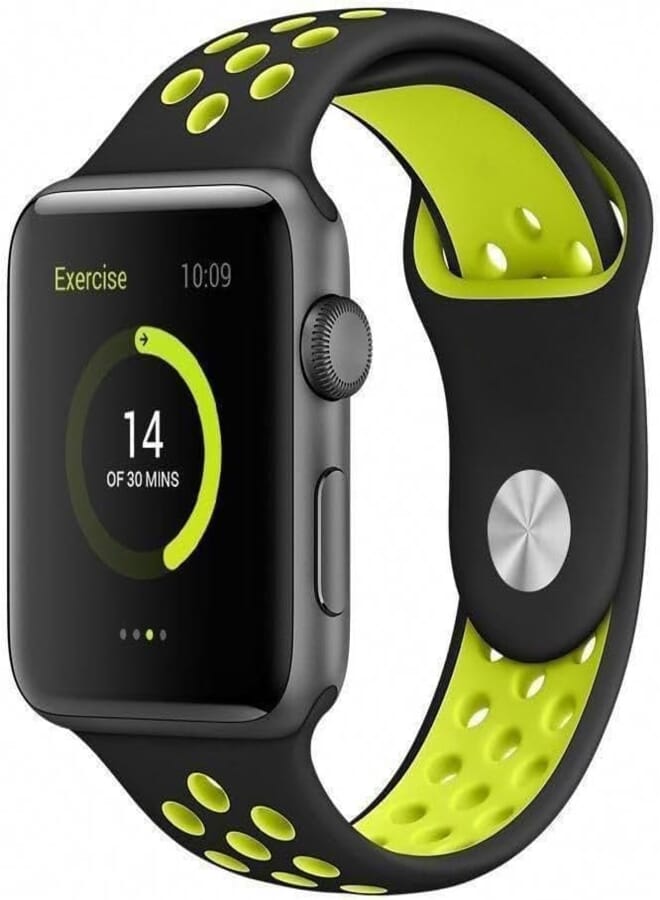 Next Store Sport Band Compatible with iWatch 42mm/44mm/45mm/49mm - Soft Silicone Breathable Replacement Strap for iWatch Series 1/2/3/4/5/6/7/8/9, Ultra/Ultra 2/SE