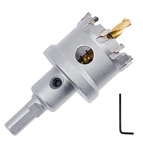 GUICGOC 32mm / 1-1/4 inch Metal Steel Hole Saw Drill Bit, Metal Hole Cutter for Thick Metal,Stainless Steel,Iron and Wood (32mm / 1-1/4inch) - Image 1