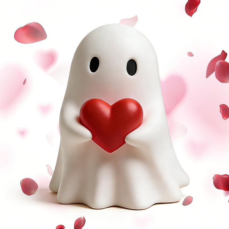 donciety Valentines Day gifts for Him Her Wome, Ghost Figurine Ghost Decor,Funny Ghost Statue Ghost Figurine Ghost Statue Cute Valentines Day gifts, Props Tabletop Home Best Gift for Valentines Weddings - Image 1