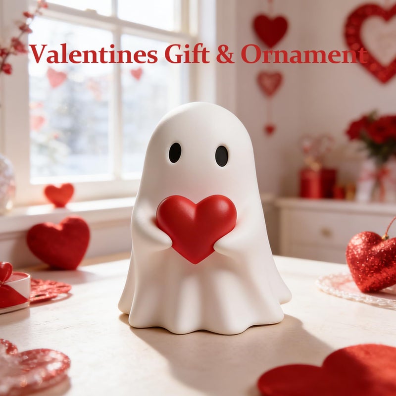 donciety Valentines Day gifts for Him Her Wome, Ghost Figurine Ghost Decor,Funny Ghost Statue Ghost Figurine Ghost Statue Cute Valentines Day gifts, Props Tabletop Home Best Gift for Valentines Weddings - Image 3