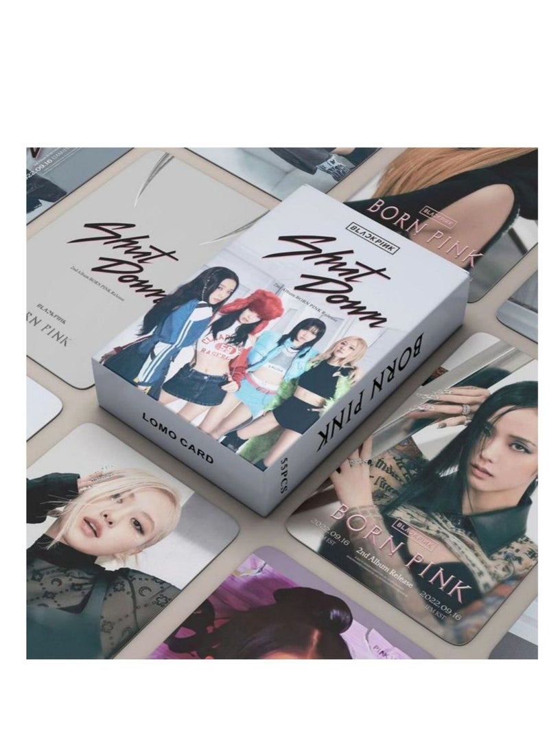 Generic 55 BLACKPINK Photo Cards BORN PINK Album Shut Down Idol Photo Cards Collection Cards  - Image 1