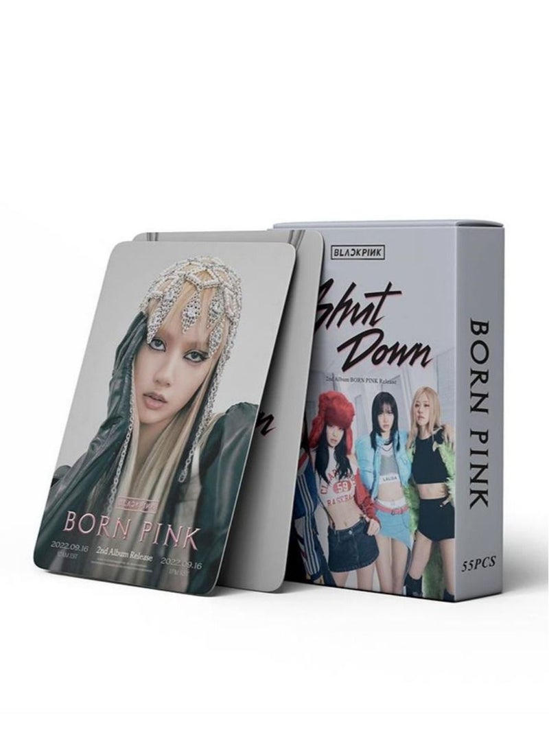 Generic 55 BLACKPINK Photo Cards BORN PINK Album Shut Down Idol Photo Cards Collection Cards  - Image 3