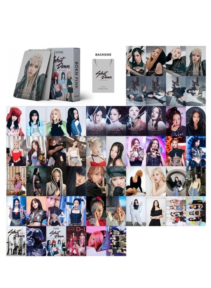 Generic 55 BLACKPINK Photo Cards BORN PINK Album Shut Down Idol Photo Cards Collection Cards  - Image 2