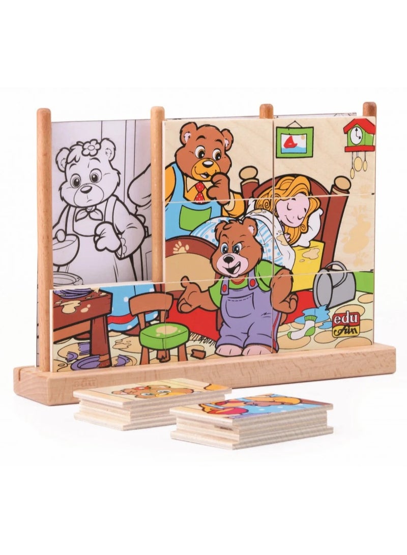 Interactive Wooden Storytelling Set - 9 Pieces for Creative Skill Development