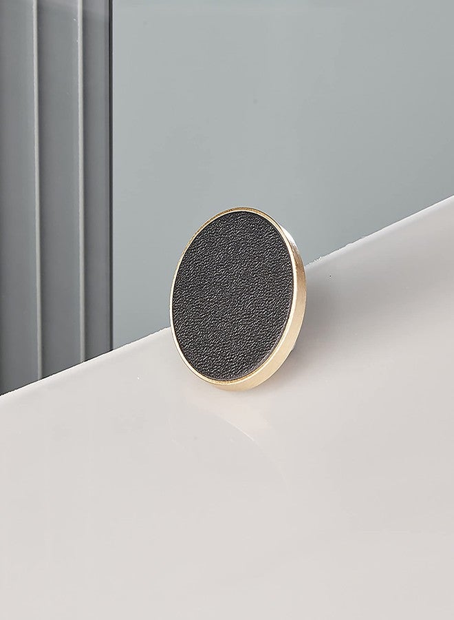 MANTARA L-0004-32 Furniture Round Knob Handle Satin Leather Cabinet Cupboard Pull Brass ( Pack of 1 ) (32*20mm) - Image 5