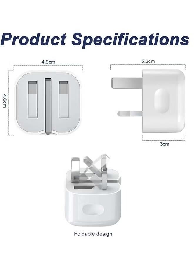 سوبر زي يوث - محول شحن سريع USB-C بقوة 35 واط، شاحن حائط مدمج مزدوج المنفذ لأجهزة آيفون 16/15/14/13/12/11/SE 2020/XR/XS Max/X، آيباد، سامسونج - الشحن السريع متوافق مع أجهزة آيفون والأجهزة ذات منفذ Type-C - Image 1