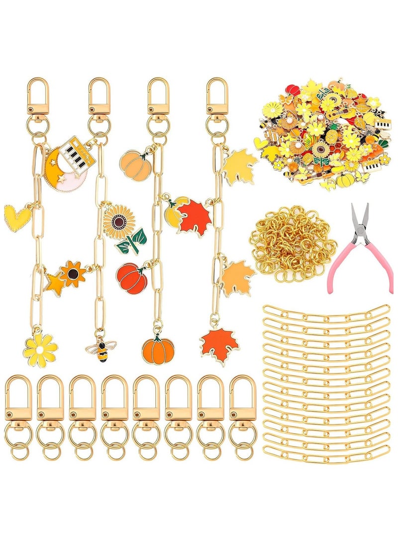عام مجموعة إبداعية للصنع اليدوي تحتوي على 286 قطعة لصنع المفاتيح، مع سلاسل تمديد وطقم أدوات فتح الحلقات. - Image 1