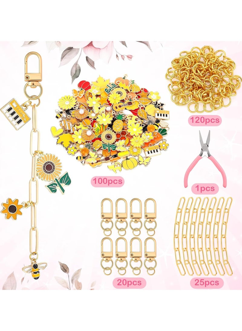 عام مجموعة إبداعية للصنع اليدوي تحتوي على 286 قطعة لصنع المفاتيح، مع سلاسل تمديد وطقم أدوات فتح الحلقات. - Image 2