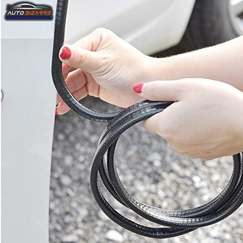 AutoBizarre Black Anti-Scratch Anti-Collision Heavy Duty Edge Guard Door Protection U Shape Edge Trim Rubber Seal Protector Rubber Clips Fit for All Cars - 5 Meters - Image 3