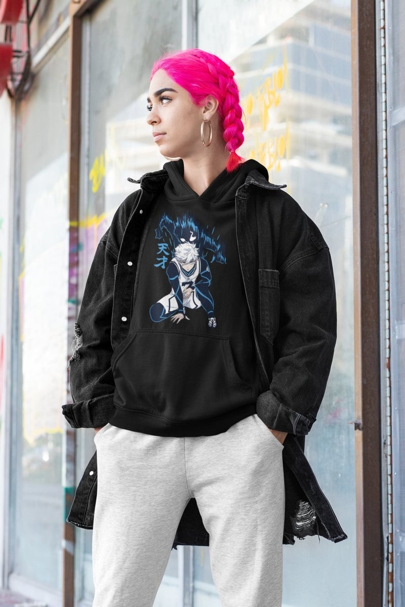 Fuddy Moda Bluelock Seishiro Nagi Hooded Sweatshirt, Unisex Oversize Anime Printed Hoodie - Image 4