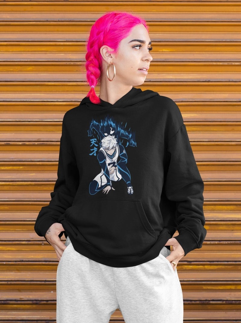 Fuddy Moda Bluelock Seishiro Nagi Hooded Sweatshirt, Unisex Oversize Anime Printed Hoodie - Image 1