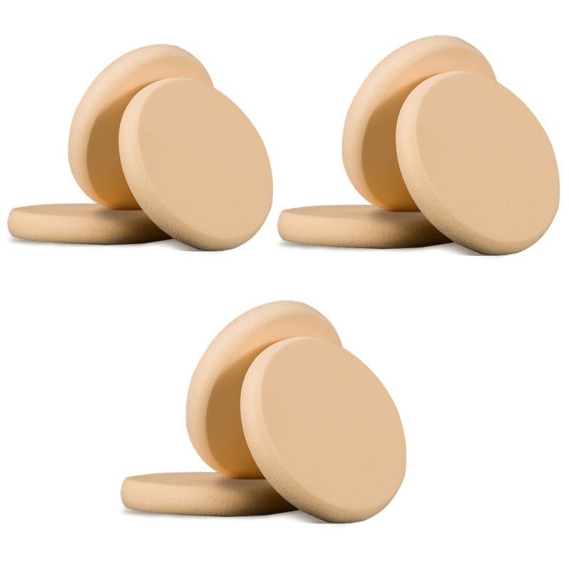 JinYu Oval Puff 9 Packs Skin Tone Foundation Sponge Professional Makeup Sponge Wet And Dry for Cosmetic Flawless Foundation Sensitive and All Skin Types