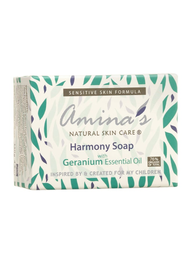 منتجات أمينة الطبيعية للعناية بالبشرة صابون هارموني العضوي - صابون طبيعي 100%، مهدئ ومغذي لجميع أنواع البشرة - ينظف البشرة بلطف ويرطبها ويوازنها بمزيج من الزيوت العضوية والمكونات الطبيعية