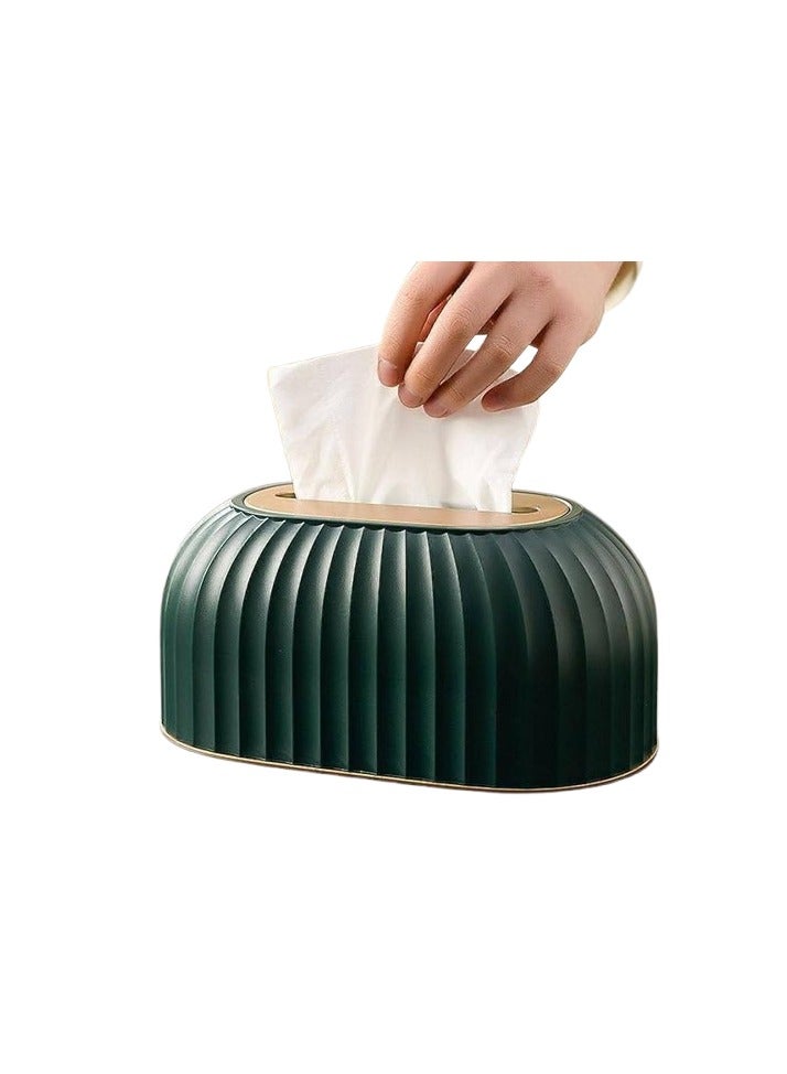 Generic Ribbed acrylic tissue box - gold-AW  - Image 1