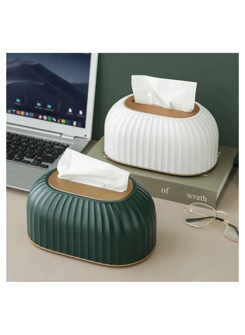 Generic Ribbed acrylic tissue box - gold-AW  - Image 2