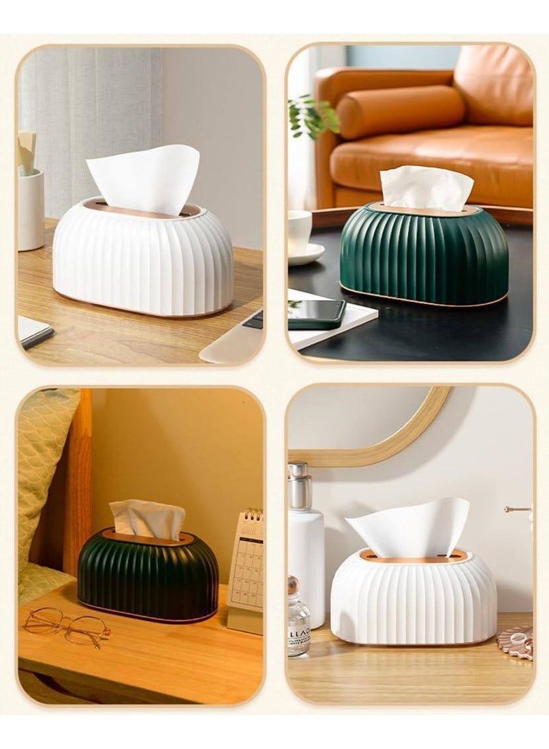 Generic Ribbed acrylic tissue box - gold-AW  - Image 3
