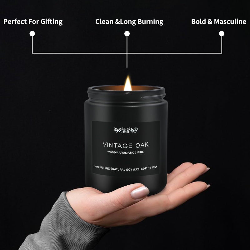 JXDLSQ 6 Pack Candles for Home Scented Aromatherapy Candles Gifts Set for Mens, Men Candle Set, 42 oz 300 Hour Long Lasting Candles, Gifts for Men, Birthday, Anniversary Present - Image 5
