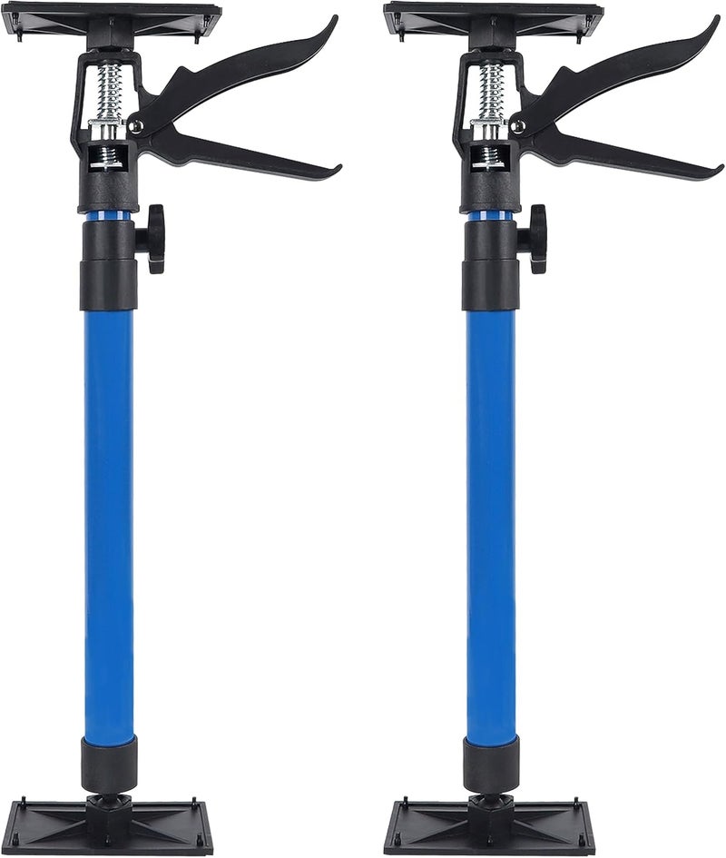 Lifynste Third Hand Tool, Adjustable Support Pole, 3rd Hand Support System, Steel Support Rod for Cabinet Jacks Cargo Bars Drywall Support, Extends from 20 Inch to 45 Inch, 2 Pack, Blue - Image 1