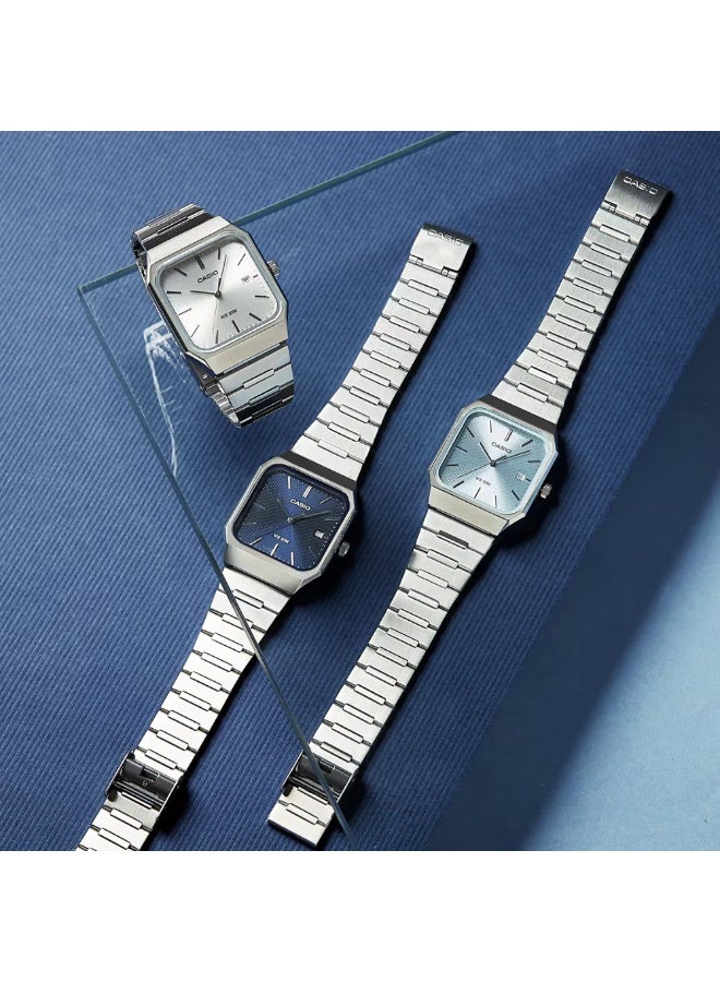 Casio MTP‑B185D‑2A1VDF Men’s Analog Watch, Blue Dial, Stainless Steel Bracelet, 50m Water Resistance - Image 5
