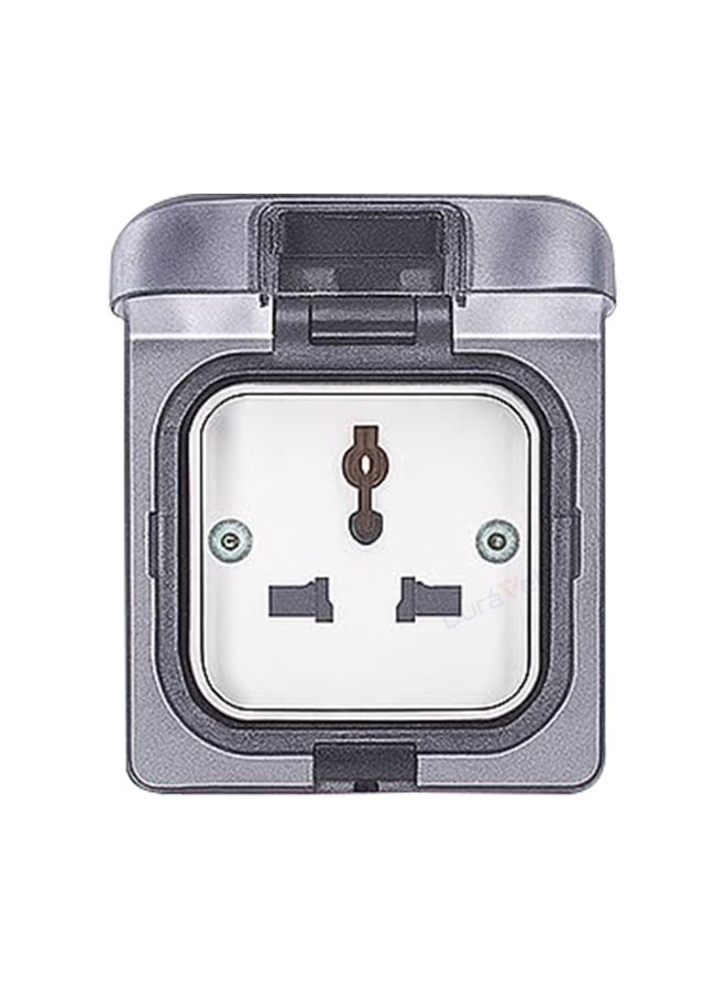 جيفيكس مقبس كهربائي عالمي مقاوم للماء من جيفكس، مقبس طاقة IP65، مقبس حائط كهربائي بغطاء، مقبس قابس أحادي 13 أمبير، مناسب للحدائق والمقابس الكهربائية الخارجية - Image 4