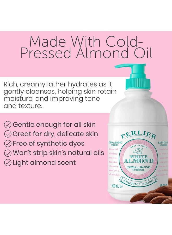 Perlier White Almond Shower & Bath Cream Nourishing & Soothing Luxury Bath Cream Made With Almond Oil For Deep Moisturization And Hydration (16.9 Fluid Oz.) - Image 2