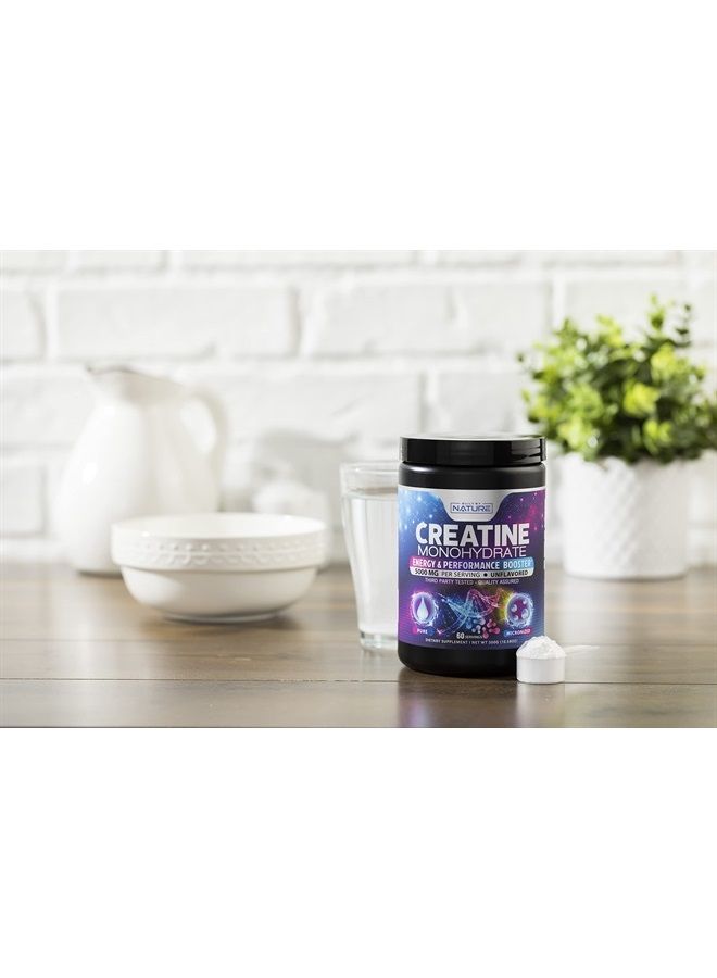 Built By Nature Creatine Monohydrate Powder - 5000mg Per Serving (5g) - Pure Micronized Creatine Monohydrate - Unflavored Pre Workout Creatine - Keto Friendly, Vegan - Muscle Building Supplement - 300G, 60 Servings - Image 4
