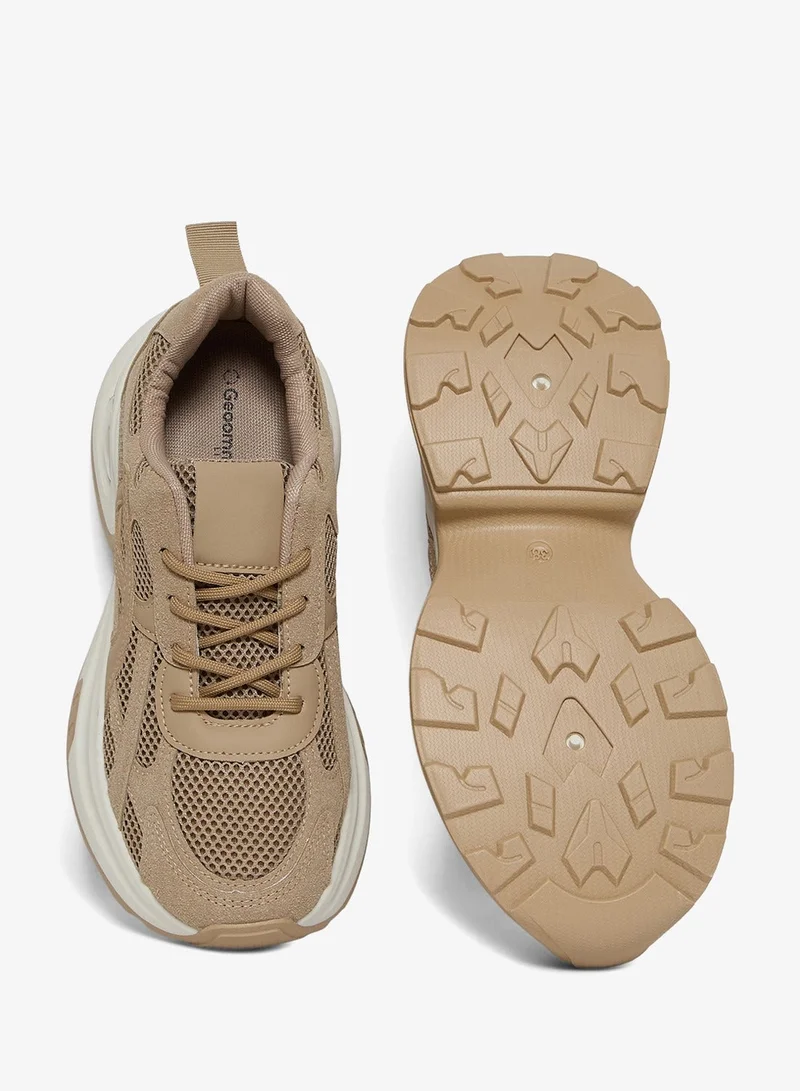 Geoomnii BROWN GEOOMNII All-Day Comfort with Sports Shoes for Women – Breathable Mesh, Cushioned Insole, Lightweight Feel, Non-Slip Grip, Flexible Fit for Women | Best Price UAE