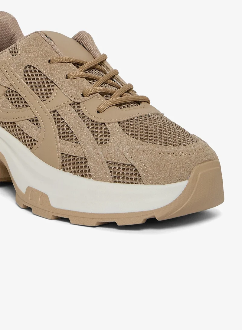 Geoomnii BROWN GEOOMNII All-Day Comfort with Sports Shoes for Women – Breathable Mesh, Cushioned Insole, Lightweight Feel, Non-Slip Grip, Flexible Fit for Women | Best Price UAE